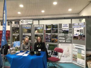 Phoebe attending a careers fair at Myerscough College whilst on a work experience placement with Ribble Rivers Trust. 