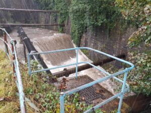 Worthington weir, one of the many barriers in the Douglas catchment being tackled by Ribble Rivers Trust as part of the OUR Douglas project