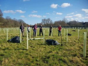 Ribble Trust tree planting in Lancashire at Crow Wood Hotel and Spa
