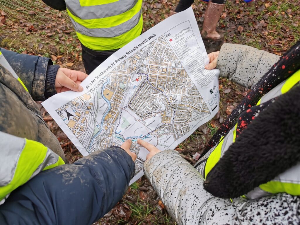 Out outdoor education sessions also teach pupils practical skills, such as map reading. 