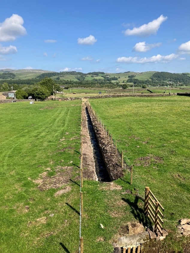 Lower Storth Gill Beck with some of the culvert still in place.