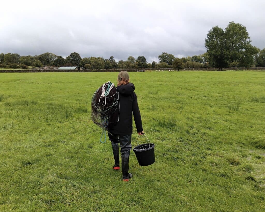 Ribble Rivers Trust staff on their way to survey a river