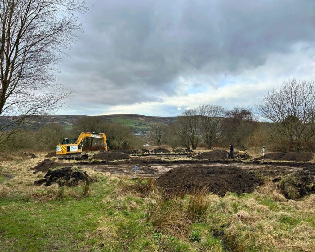 Our contractors, A&G Landscapes & Groundworks Ltd, working at Blacksnape