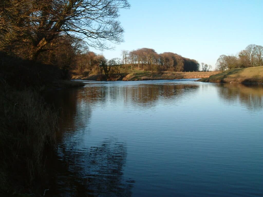 Healthy rivers are key to reversing declining salmon numbers. This photo shows Hodder Foot, where the River Hodder meets the River Ribble.