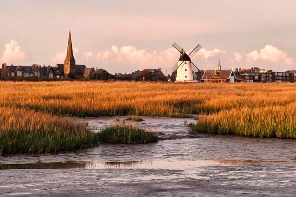 Lytham is located on the edge of the Ribble Estuary. 